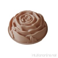 X-Haibei Round Rose Cake Pan Baking Silicone Mold Decorating Dessert 9.5 - B013GGBFI0